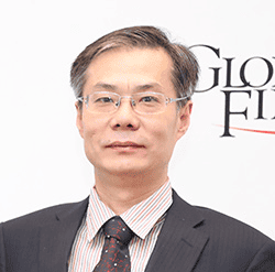 Min Wang, senior manager of cross-border RMB in the global trade services department, corporate banking at Bank of China, accepting the award for Best International Bank
